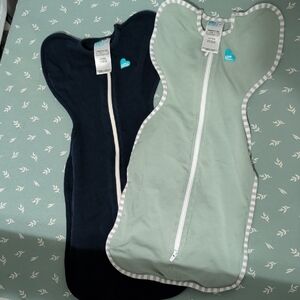 Love to Dream Sleep Sacks - Navy and Light Green